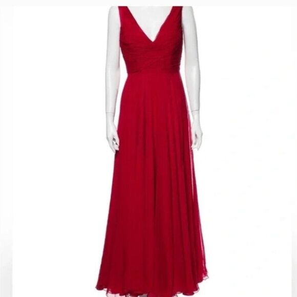 Like new Alex perry red silk gown - Picture 3 of 7